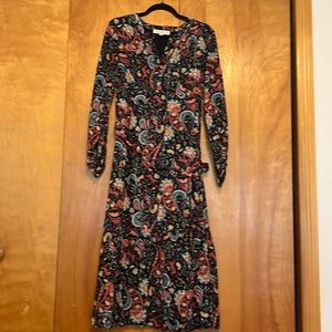 NWOT Loft shimmering paisley maxi dress